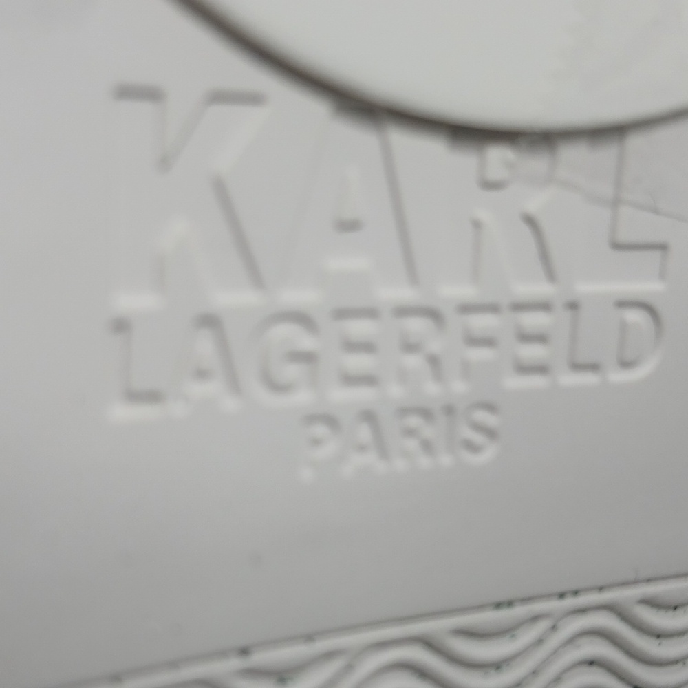 Karl Lagerfeld- Paris - Eisley - Silver Leather & Stud Slip-On Sneakers - 8.5M - Picture 8 of 12